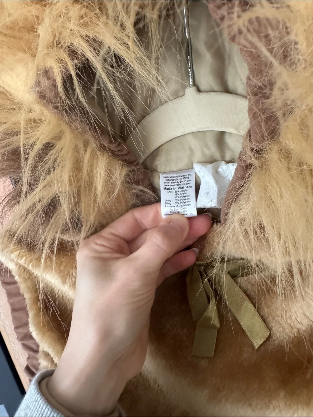 Vintage 1999 Lion costume toddler mane dress bubble halloween animal wizardof oz